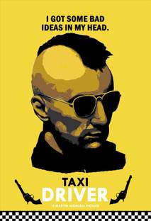 Taxi Driver Movie Poster for Room & Office (13 Inch X 19 Inch, Rolled) Paper Print Paper Print