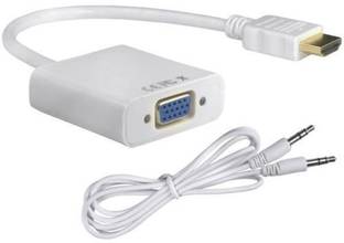 TERABYTE  TV-out Cable Hdmi To Vga With Audio HDMI Cable Converter Adapter??(White, Black)