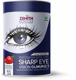 Zenith Nutrition Sharp Eye Vision Gummies - 45 counts | Chewable | Protects Eyes From Blue Light
