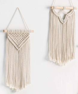 Cottoncube Macrame Wall Hanging Woven Tapestry Boho Wall Decor, Beautiful combo 2-2 Pack of 2
