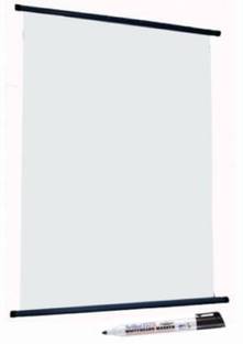 JS MART Regular Wooden non magnetic whiteboard wall mount folding whiteboard (70x43 cm) with duster marker Whiteboards and Duster Combos