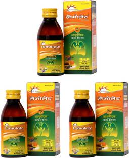 Dr. Morepen Lemolate Gold Ayurvedic Cough Syrup Pack of 3 - 100ml Each