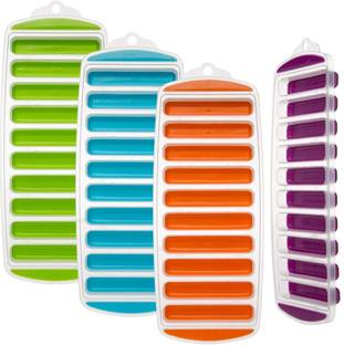 Top Trick Easy Out Flexible Silicone Long Stick Shaped Ice Cube Tray for Refrigerators Multicolor Silicone Ice Cube Tray