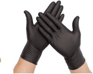 DM Eco - Premium Quality Nitrile Gloves Black (Large Size) FDA / CE / ISO 9001:2015 Certified Nitrile Examination Gloves