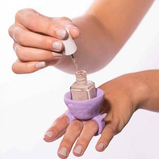 Ultivera Silicone Round Nail Polish Bottle Holder Stand ( Multi Color) (PACK OF 2)
