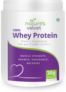Natures Velvet Lifecare NVL 100 % Whey Protein for Fitness and Strength, 400 gms Whey Protein