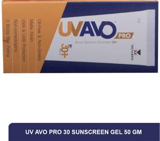 मेनारिनी UV AVO PRO 30 सनस्क्रीन जेल | ब्रॉड स्पेक्ट्रम सनस्क्रीन जेल और UV प्रोटेक्शन जेल 50 जी SPF - 50 PA+++