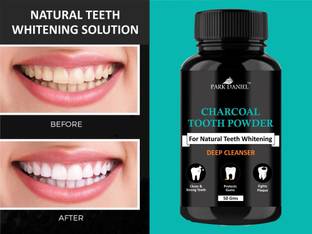 PARK DANIEL Coconut Shell Charcoal Teeth Whitening Powder -Naturally Whiten Teeth, Removes Stains & Removes Bad Breath(ENAMEL Safe & Suitable for Sensitive teeth)(50 GMS)