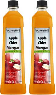 नेचरवेल Raw Apple Cider Vinegar with Mother for Weight Loss Vinegar Pack Of 2 (REGE) Premium विनेगर
