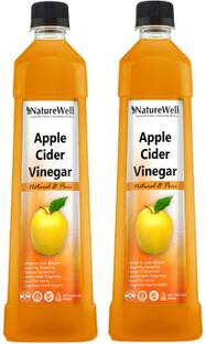 Naturewell Organic Apple Cider Vinegar with Mother for Weight Loss Vinegar Pack Of 2 Pro Vinegar