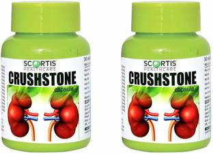 SCORTIS HEALTH CARE Crush Stone [For Kidney Stone]- 30 Capsules [Pack of 2]