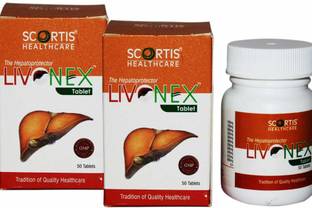 SCORTIS HEALTH CARE Livonex Tablet, Hepato Protector, Liver tonic, For liver disorders, An ayurvedic medicine, 50 x 2 tablets,
