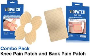 Viopatch Herbal Pain Relief Patch Combo Pack of 5 Knee & 5 Extra Large Patch Plaster & Patch