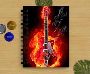 DI-KRAFT Handcrafted Guitar Print diary A5 Diary Unruled 160 Pages
