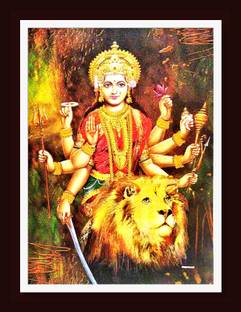 SUNINOW Big size photo of Durga maa photo frame | GOD PHOTO FRAME Religious Frame