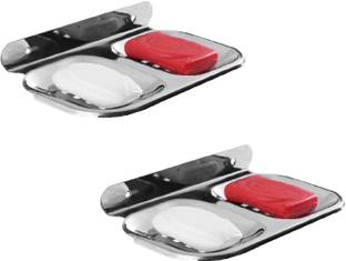 Kopter Premium Quality Double Soap Dish/Holder Stainless Steel (Set Of 2)