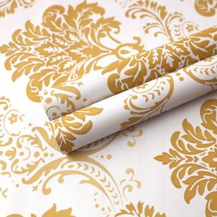 Wolpep 600 cm Floral Gold DIY Self Adhesive Sticker