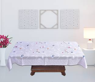 YELLOW WEAVES Cotton 4 Seater Floral Table Cover