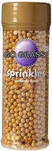 GO GRASS Golden balls Sprinkles for Cake Decoration / cupcakes / Sprinkles