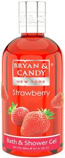 Bryan & Candy New York Strawberry Shower Gel (300ml) with Aloe Vera. Gentle, Moisturizing Body Wash for Soft, Supple Skin