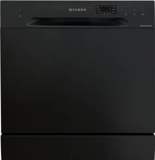 FABER FFSD 6PR 8S ACE BLACK Free Standing 8 Place Settings Intensive Kadhai Cleaning| No Pre-rinse Required Dishwasher
