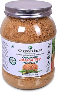 Orgrain India Organic Jaggery Powder, 600g | Hand Crushed Gur Powder | Organically Grown Powder Jaggery