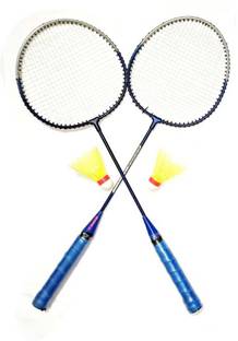 BBTR SINGLE SHAFT BADMINTON RACKET WITH A PAIR OF SHUTTLE COCK Badminton Kit