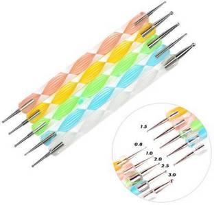Qunex care 5 pcs Dotting Pen Marbleizing Tool 2-Way Nail Art