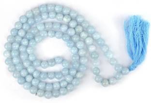 REIKI CRYSTAL PRODUCTS Aquamarine Mala Natural Crystal Mala Stone Mala Stone Necklace Jap Mala 8 mm Round 108 Beads Mala Crystal Necklace Fashion Jewelry For Reiki Healing Crystal Healing 32 inch Approx Beads, Crystal, Aquamarine Crystal Chain