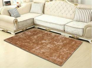 RM Handloom Beige Polyester Carpet