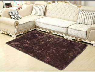 RM Handloom Brown Polyester Carpet