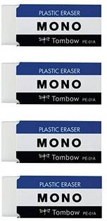 Tombow PE-01A Plastic Eraser For artist & student work pack of 4 Non-Toxic Eraser