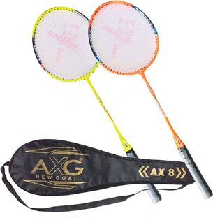 AXG NEW GOAL Unstoppable Badminton Racquets Set of 2 Multicolor Strung Badminton Racquet