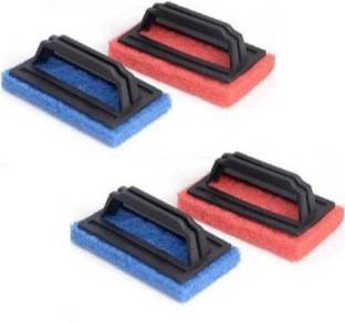 mega shine Tile Cleaning Multipurpose Scrubber Fast Clean Elite Brush with Handle Scrub Pad Scrub Sponge Scrub Pad, Scrub Sponge