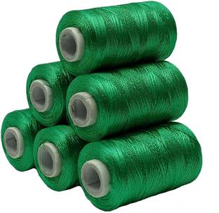 प्रन्सुनिता Silk ( Resham ) Twisted Hand & Machine Embroidery Shiny Thread for jewelry designing, embroidery, art & craft, Tassel Making, Fast Color, Pack of 6 spool x 300 mts each