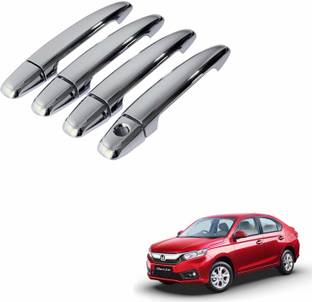 Jagan kirpa Car Chrome Door Grab Handle Cover/Catch Cover for Honda Amaze 2018+ (Set of 4 Pcs, Silver) Car Grab Handle Cover