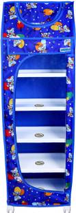 LOOKNSNAP Baby 6 Shelve Unbreakable Material PVC Collapsible Wardrobe
