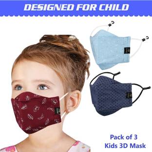 CENWELL Printed Kids Mask N95 Multicolors KIds Mask 6 Washable, Washable Cloth Mask With Melt Blown Fabric Layer