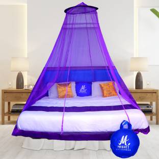 Maruti Enterprise Double Bed (round) Polyester Washable Adults Mosquito Net