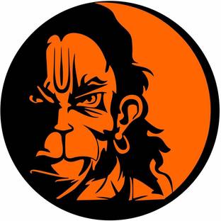 Asmi Collections 40 cm Jai Hanuman Self Adhesive Sticker