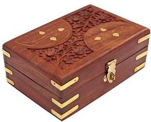 LyqArt Wooden Jewellery Box | Jewel Organizer | Multipurpose Box for Women | Storage Box | Jewellery Case Organizer | Jewellery Storage organizer | Gift Item (8 x 5 inch) Jewellery and Makeup Vanity Box