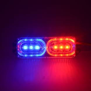 samtech License Plate Light for Bike, Scooty and Car License Plate Brake Tail LED Police Red and Blue Light for Bike, Scooty and Car 09 License Plate Light Motorbike LED (6 V, 12 W)