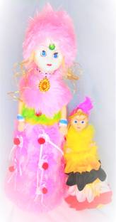Ganapati Universal Co Dolls Toy Set for Kids Combo set of 2 pieces Fluffy Fur Soft Multicolored Dolls