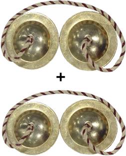 RAM musical pack of two Iran manjira with Gold polish Kartal Instrument