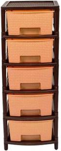 N H Enterprise Multipurpose Storage Kitchen Use 5 Layer Large Size Plastic Free Standing Chest of Drawers