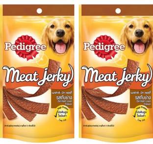PEDIGREE Pedigree Meat Jerky Stix, Grilled Liver Flavour, Pack of 2 (80 gm *2) Liver Dog Treat