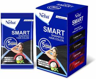 Neha Herbals Smart Shampoo Hair Color , Natural Black