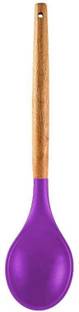 Woodtula Silicone Kitchen Ladle Spoon for Cooking, Heat Resistant up to 445°F(Purple,1Pc) Silicone Serving Spoon