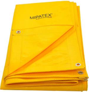 Mipatex Tarpaulin Sheet Waterproof Heavy Duty 18ft x 24ft-150 GSM Plastic Cover (Yellow) Tent - For Multipurpose Plastic Cover for Truck, Roof, Rain, Outdoor or Sun, Poly Tarp with Aluminium Eyelets every 3 feet
