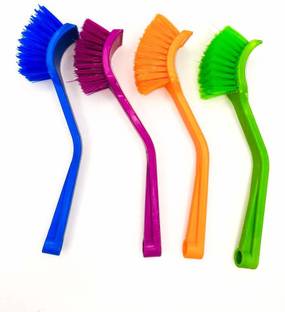 DOMUM Plastic Wash Basin/Toilet Seat Cleaning Brush